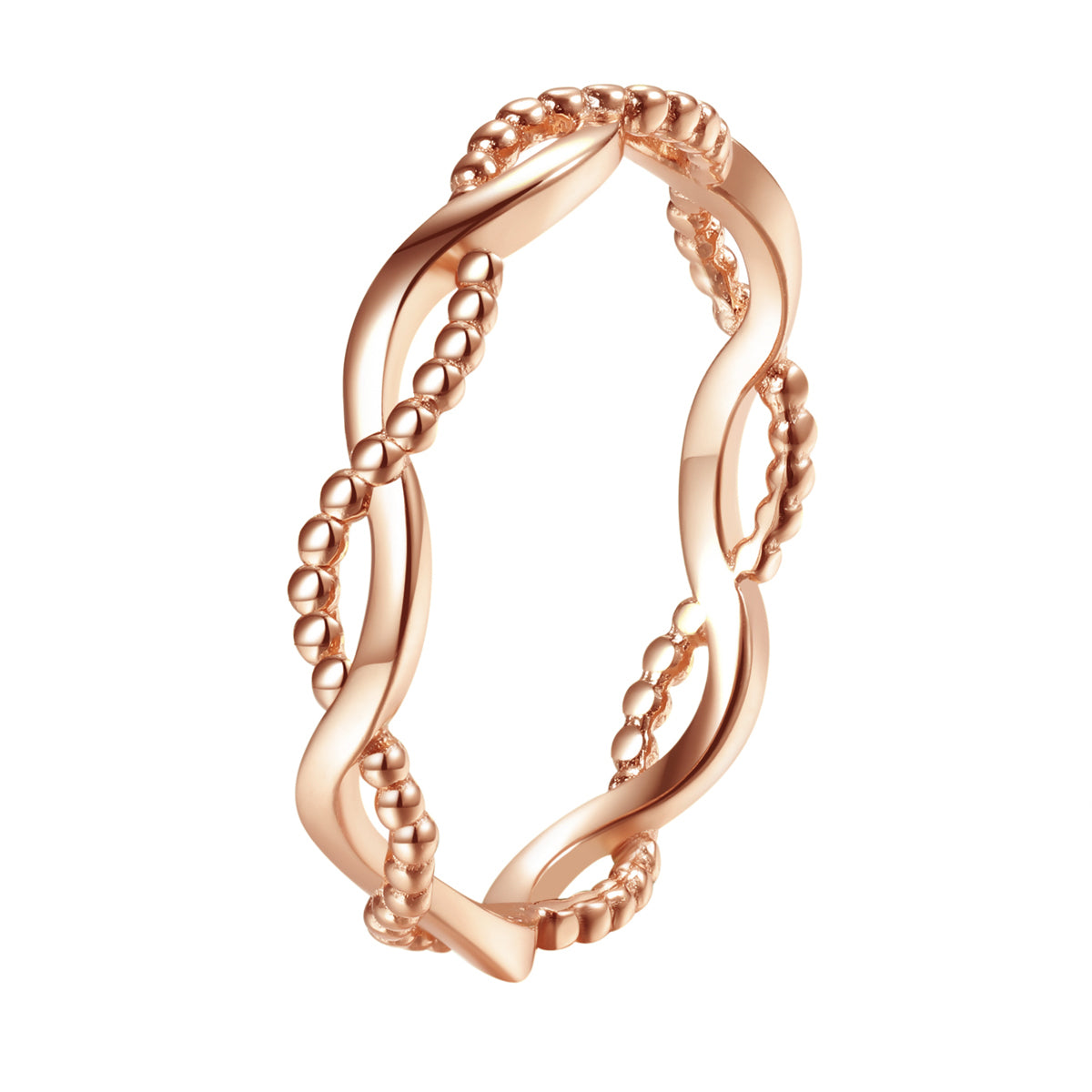Doppelt Gedrehter Ring Sterlingsilber in Gold